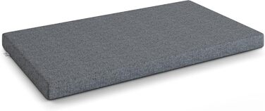 Лежанка для собак Leo 100x60x5 см та килимок 60x100 см, антрацит, знімний чохол, м'яка підкладка