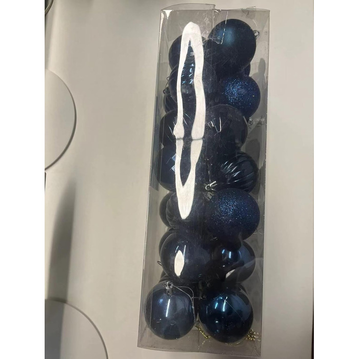 Набір ялинкових прикрас 36 шт. темно-синій, 6 см - ялинкові кулі для декорування