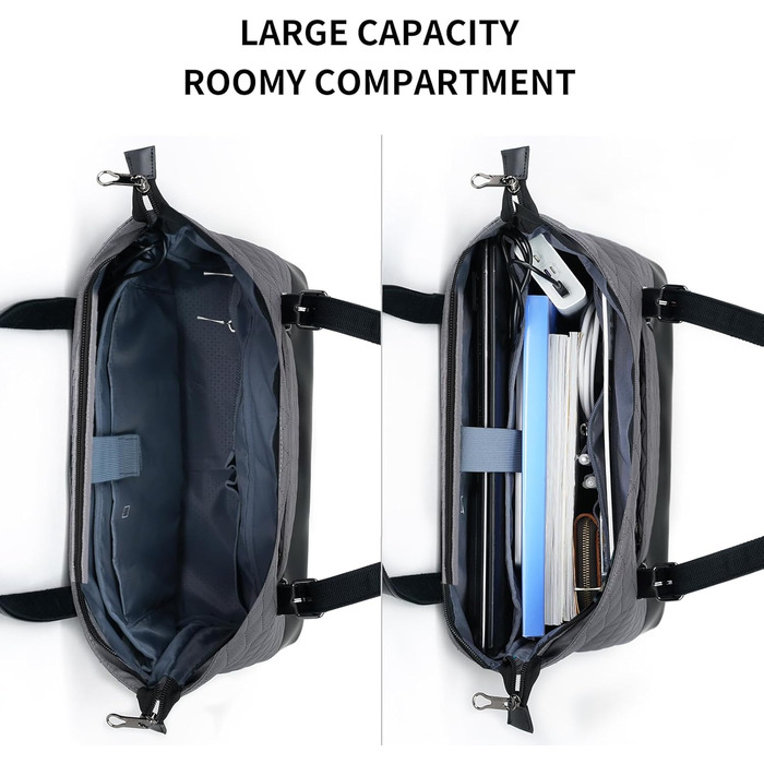 Сумка для ноутбука KROSER жіноча чорна елегантна 15.6