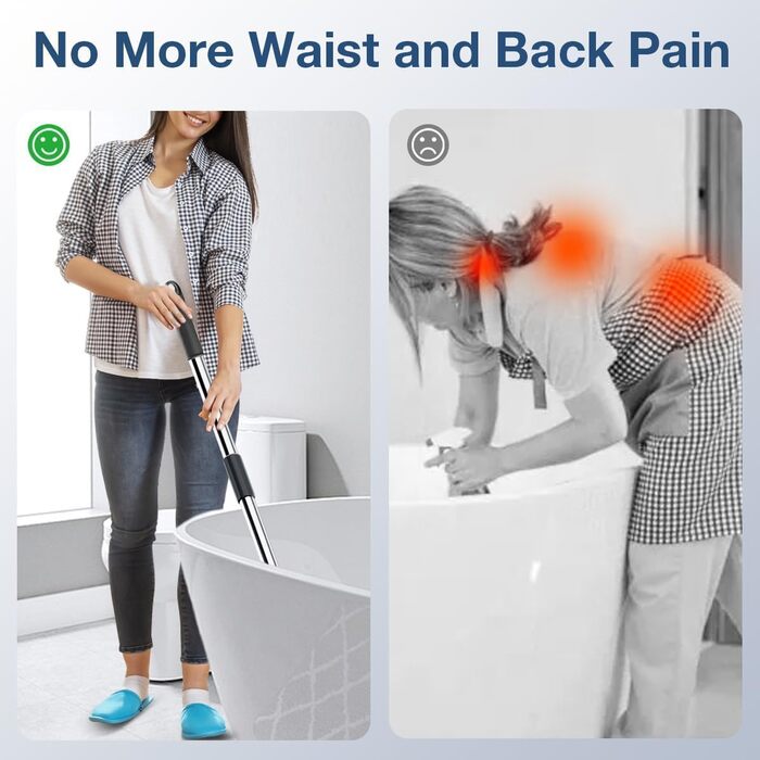 Електрична щітка для прибирання з 7 насадок, водонепроникна PX7, набір для миття підлоги та ванни, регульована ручка