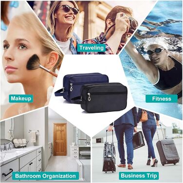 Чоловічий туалетний набір FITDON, водонепроникна сумка для туалетних речей, валіза, чорна