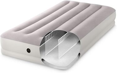Надувний матрац Intex Dura-Beam Prestige Mid-Rise, 99x191x30 см, для 1 особи, PVC, багато кольорів