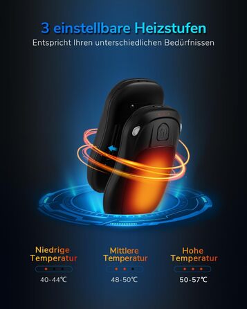 Електричний нагрівач для рук, перезаряджуваний, 2 шт. (чорний)