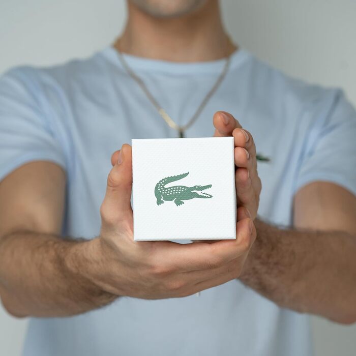 Годинник Lacoste LC33 Square силіконовий ремінець, кварцовий, блакитний/зелений/білий