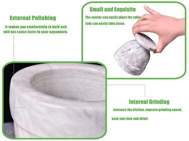 Набір для спецій та соусів з мармуру (11 см), включає: силіконова килимок, щітка, ложка з нержавіючої сталі, білий