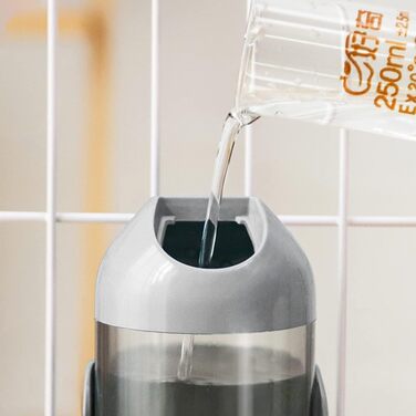 Водяна пляшка для собак [Сірий, 500 мл] - Водяний диспенсер для домашніх тварин, не протікає. Підходить для собак, котів, кроликів, клітки. Об'єм 500 мл, сірий колір