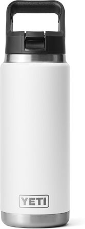 Термос-пляшка YETI Rambler 750 мл зі сталі, вакуумна ізоляція, з кришкою та трубочкою, колір Black Stone
