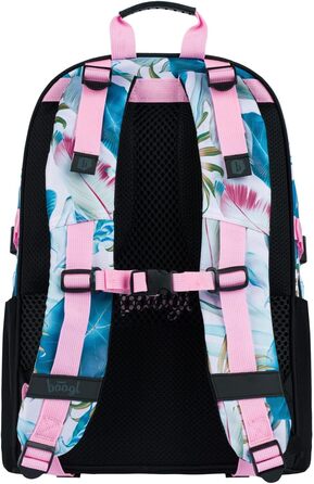 Шкільний рюкзак Baagl для хлопчиків та дівчаток - рюкзак на скейтборді з відділенням для ноутбука та нагрудним ременем, для школи, старшої школи, середньої школи, принт Skate Leafs