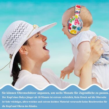 Навушники для захисту вух Kinder - дитячі навушники шумоізоляції для концертів, SNR 28dB, регульоване наголов'я, блакитна стрічка