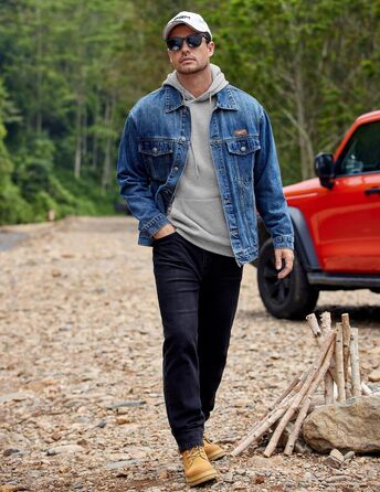 COOFANDY Худі для чоловіків з капюшоном, теплий світшот з флісу, бавовняний худі з кишенями, чоловічий світшот (світло-сірий, XL)