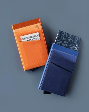 Чоловіче картхолдер VULKIT з RFID захистом: компактний гаманець для 5-7 карт та банкнот (Marine)