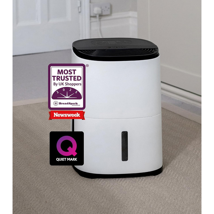 Зволожувач повітря MeacoDry Arete One 6L з очищувачем повітря | Компактний, тихий (32 дБ), для спальні, невеликих приміщень та квартир | Фільтр HEPA H13 | 1,8L резервуар | AreteOne-6L