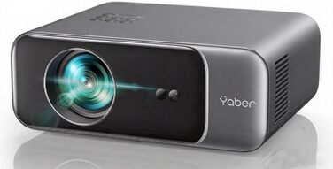 YABER Проектор для дому, 1080P Full HD, підтримка 4K, автофокус та корекція Keystone, WiFi 6 Bluetooth, портативний, для вулиці, діагональ екрану 300 дюймів, сумісний зі смартфоном/Fire TV Stick/PS5 (висока яскравість)