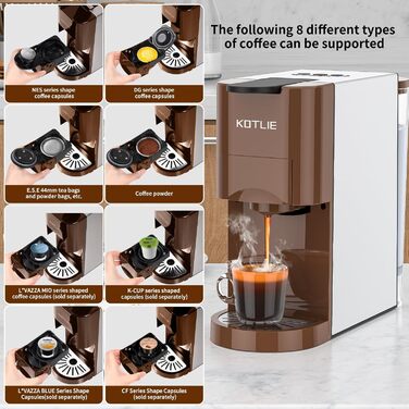 Кавомашина Braun KOTLIE 4-в-1 для NES/Dolce Gusto/меленої кави/ESE (44мм), 19 бар, 800 мл