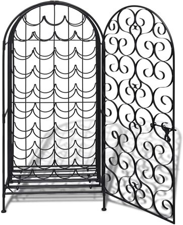 vidaXL Wine Rack 35 Bottles Metal Bottle Rack Bottle Stand Wine Cabinet