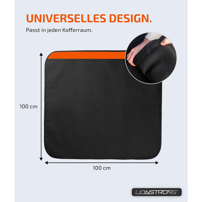Захист для вантажного відсіку автомобіля [з підкладкою & водонепроникний] – універсальний килимок для багажника, підходить для легкових автомобілів та SUV – захист для багажника від бруду та подряпин (100x100 см)