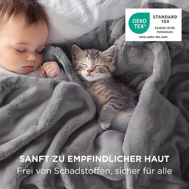 BEDSURE Флаєцева ковдра - тепла зимова ковдра, велика, 220x240 см, сіра. Ковдра для дивана, плед, тепла та м'яка ковдра для дому.