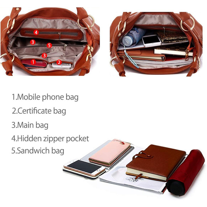 Сумка жіноча Nicole & Doris шкіряна шопер великої місткості з китицею (цегляно-червона)