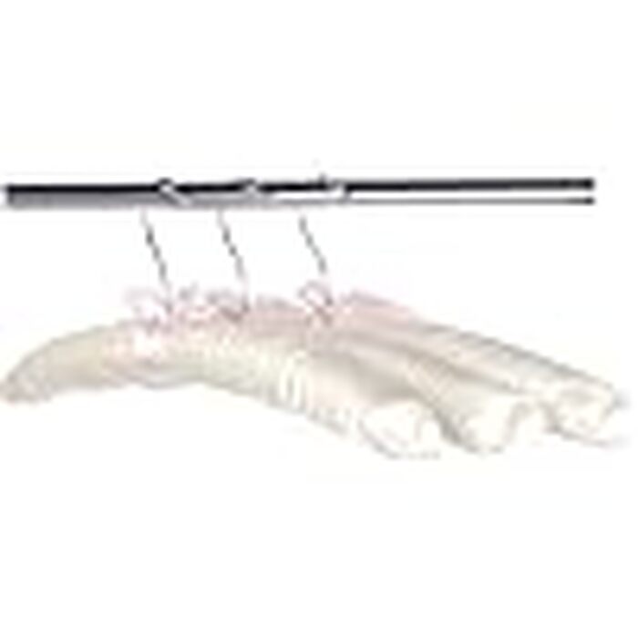 Набір атласних плічеваків для одягу з антикорозійними гачками, 10 шт, колір блідо-слонова кістка (кремово-білий)