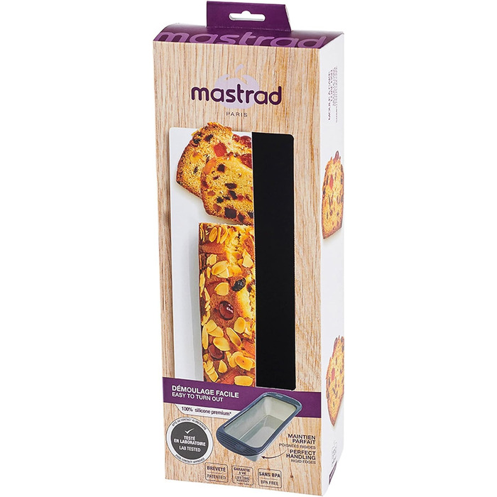 Mastrad Loaf Pan - Premium Silicone Bread Loaf Pan for Baking - Non-stick coated, temperature resistant and dishwasher safe