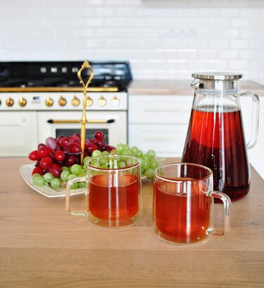 Скляний чайник CNGLASS з ситом із нержавіючої сталі, термостійкий заварник для листового та квіткового чаю, 1650 мл