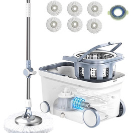 Система для миття підлоги Spin Mop Bucket Deluxe з відром та мікрофіброю (157.5 см)