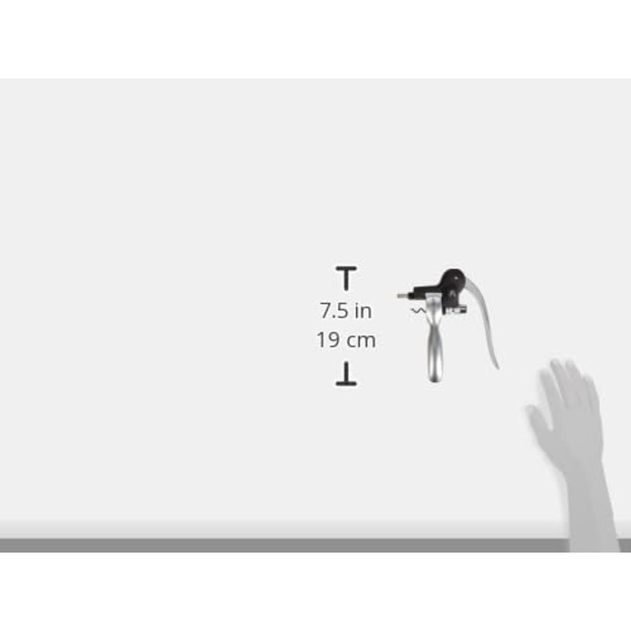 ARCOS Corkscrew Manual with ABS Housing and Zinc Alloy Handle - Versatile Bottle Opener with Foil Cutter, Effortless Cork Removal - Black and Silver. Toscana Series