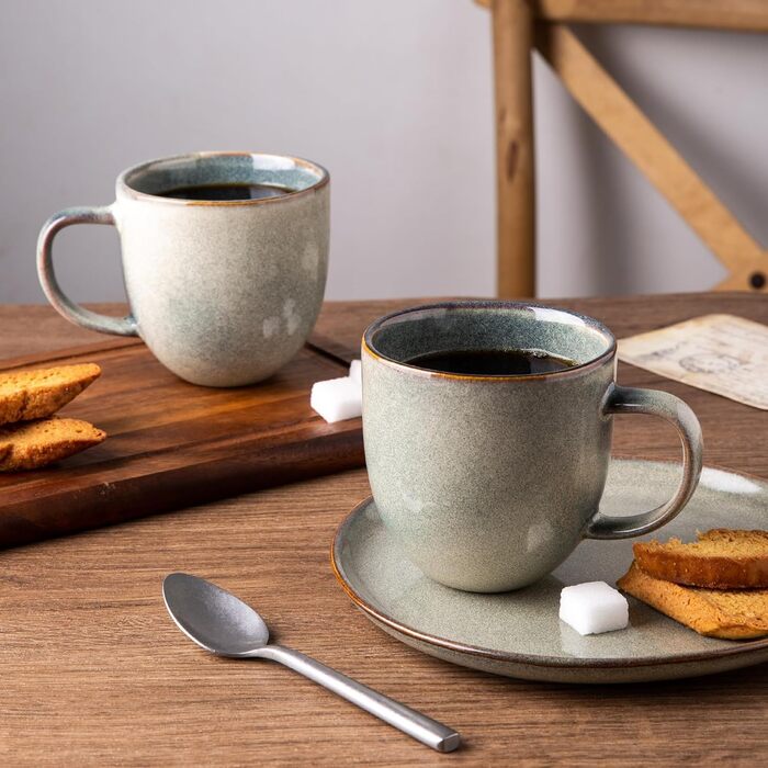 Набір глибоких тарілок GBhome з каменю (22см, 6 шт.) - для супу, пасти, страв