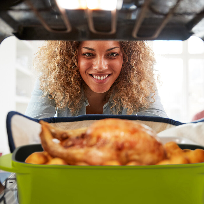 Relaxdays Green Roasting Pan with Glass Lid