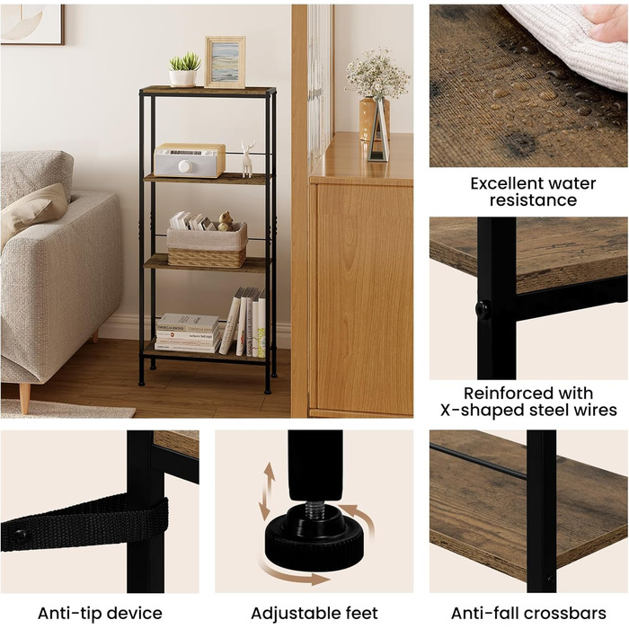 WOLTU 4-Tier Corner Shelf