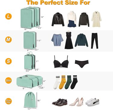 Органайзер для валізи: набір з 8 шт. (білий). Упаковочні куби, органайзери для подорожей, косметичка.