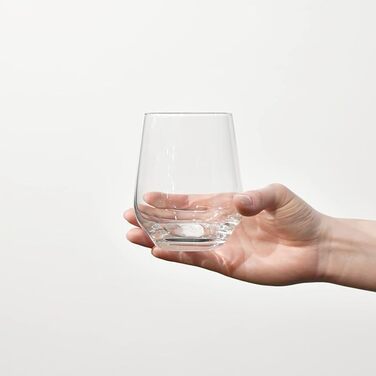 Krosno Water Glasses, Juice Glasses, Whisky Glasses, Drinking Glasses | Set of 6 | 400 ML | Splendour Collection | For Homes, Restaurants, Parties | Gift Idea for Wedding, Birthday, Celebration | Dishwasher Safe