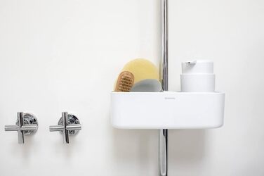 Полиці для душу Brabantia Renew, біла, органайзер для ванної кімнати