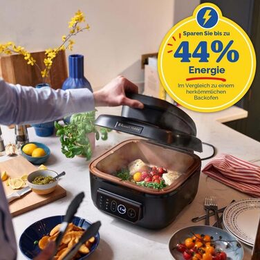 Фритюрниця електрична Russell Hobbs SatisFry XL 5.5 л з функцією Air Fryer, грилю та мультиварки - чорна