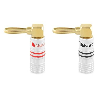 Навушникові конектори Nakamichi 24K позолота, 12-18 AWG, 4 шт. для аудіокабелів, підсилювачів, Hi-Fi, AV Receiver, домашній кінотеатр