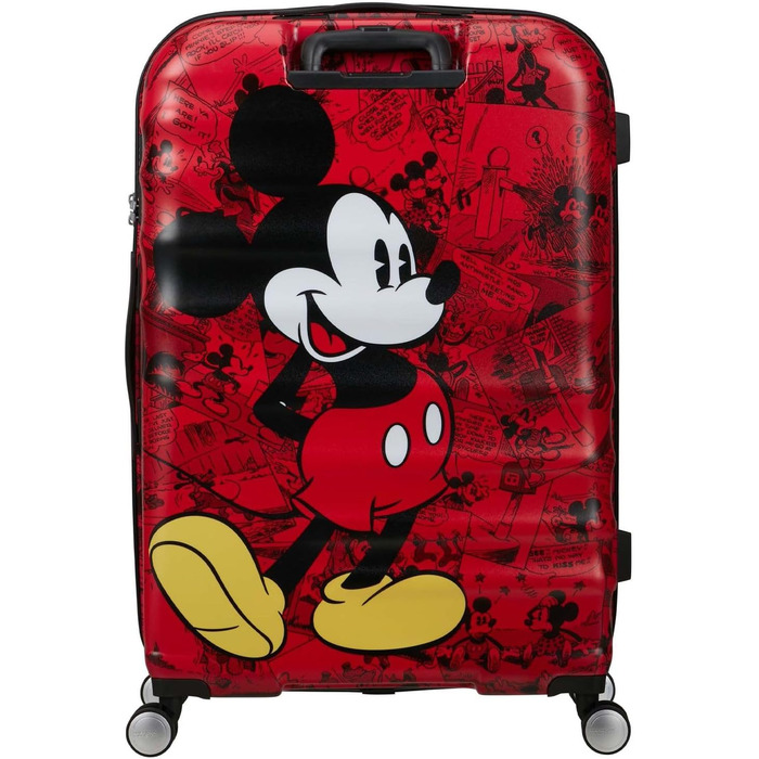 Чемодан American Tourister Wavebreaker Disney FL Spinner L, 77 см, 96 л, червоний (Mickey Comics)