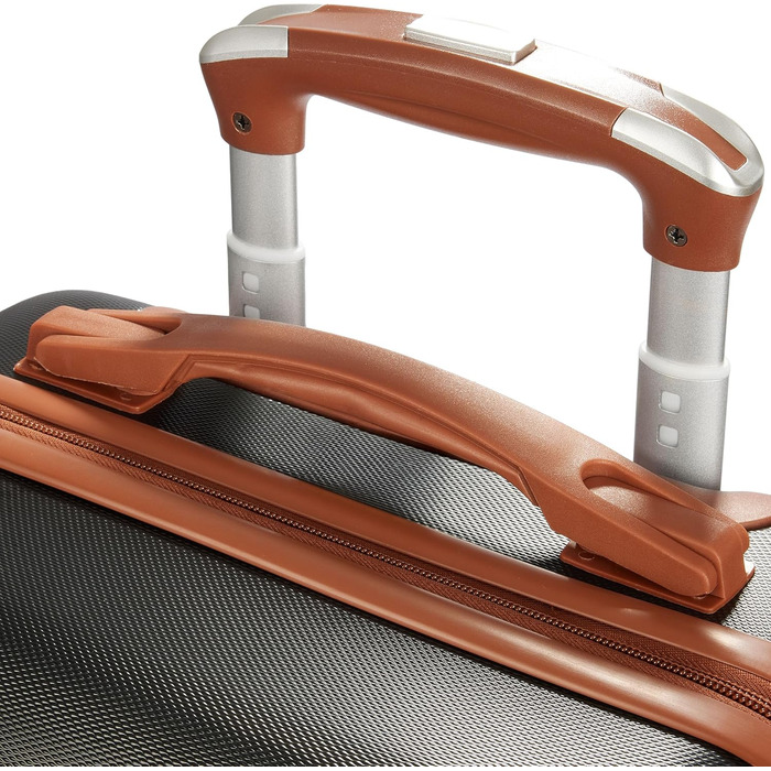 Набір валіз BruBaker Paris - 3 шт. з жорстким корпусом (M, L, XL) з кодовим замком, 4 колеса, ручки. Чорний та світло-коричневий