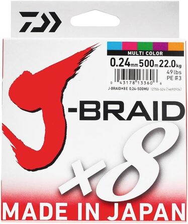 Плетена рибальська волосінь Daiwa J-Braid X8 Multicolor, 12755542