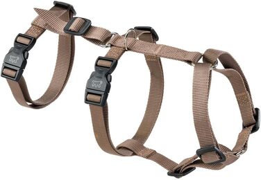 Шлейка для собак Ferplast Brave, середній розмір, коричнева. Безпечна та регульована шлейка з 6 застібками для грейхаундів та інших середніх порід.
