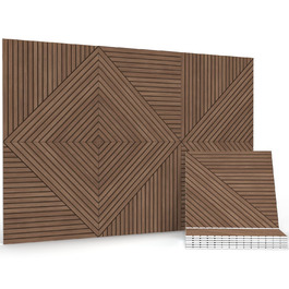 Акустичні панелі JBER (6 шт), самоклеючі звукопоглинаючі стінові панелі для офісу, студії та дому, 180 x 120 см, колір тик