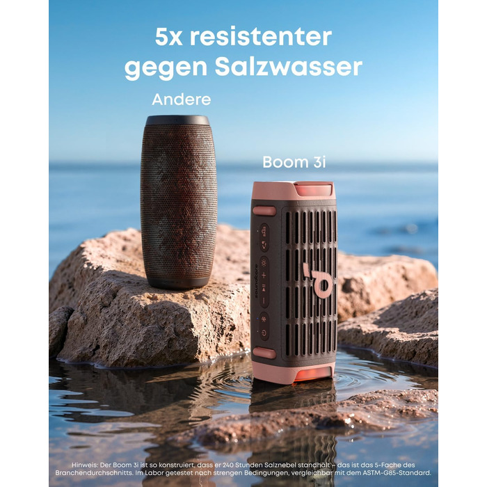 Портативна Bluetooth колонка Soundcore Boom 3i Anker: Водонепроникна (IP68), 50W, BassUp 2.0, до 16 годин, з підсвіткою та TWS, зелений