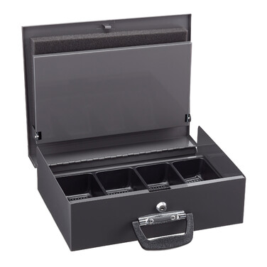 Relaxdays Cash Box with Euro Coin Sorter