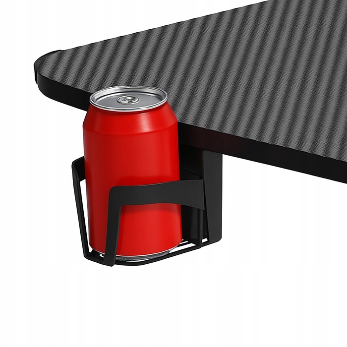 Ігровий комп'ютерний стіл з LED-підсвіткою, сучасний геймерський стіл, 140 см, чорний