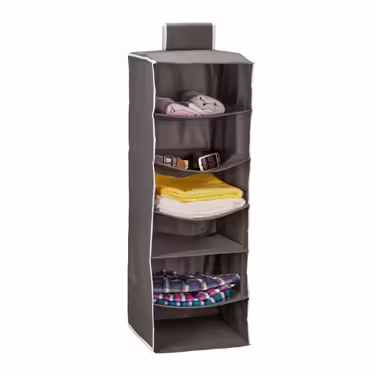 Relaxdays Hanging Shelf Closet Organizer with 6 Compartments