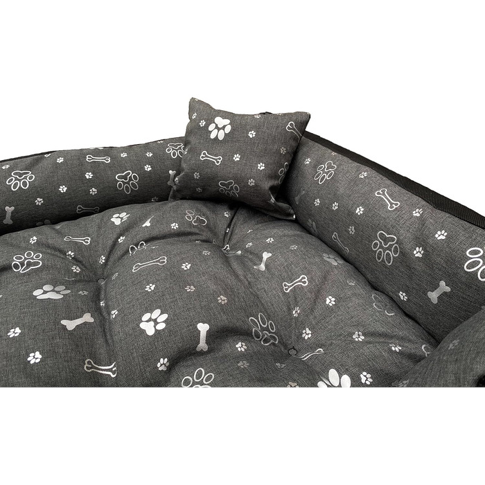 Крісло-ліжко для собак Dogs4Life Velours, 135x100 см, ортопедичне, водонепроникне, з бортиком, для великих собак. Зелений велюр