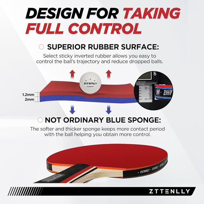 Набір для пінг-понгу з ракетками (2 або 4 шт) та м'ячами | Набір для гри в настільний теніс для 4 гравців | Зручний кейс | Покращений контроль, липка гума