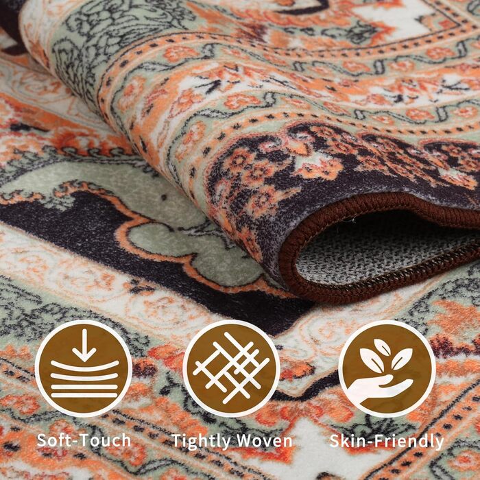 Килим Sour Lemon для вітальні, великий 160x230 см, машинне прання, для спальні, бохо-стиль, вінтаж, нековзний, пухнастий, блакитний, геометрія