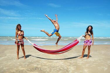 Гамаки AMAZONAS Barbados XL, бавовняний, до 200 кг, 230x150 см, для 1-2 осіб, ручна робота, Бразилія, різнокольоровий (Grenadine)