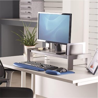 Підставка для монітора Fellowes Professional Series, чорна/антрацит, ергономічна робоча станція для плоских екранів