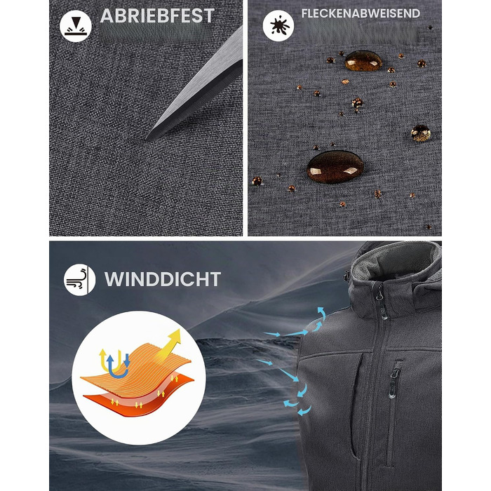 Чоловічий жилет Softshell Outdoor водонепроникний робочий, легкий, темно-сірий, розмір XL